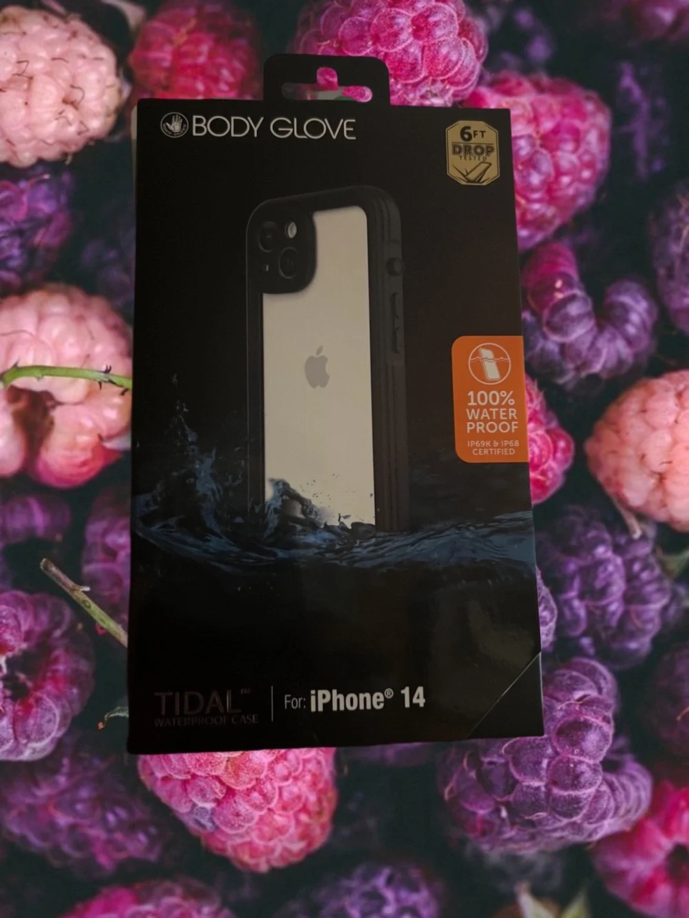 Body Glove iPhone 14 Clear-Back Waterproof Phone Case with Black Frame